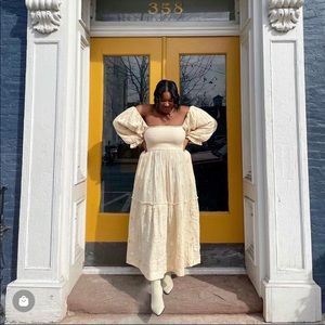 NWOT Free People Dahlia Embroidered Maxi Dress